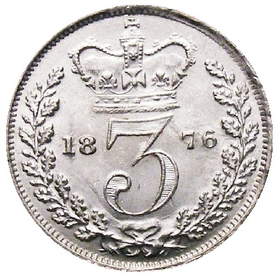UK Threepence 1876 Value