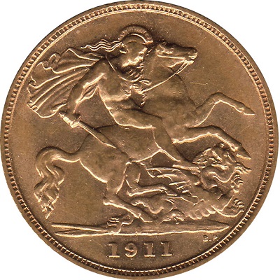 Gold 1911 Half Sovereign Value