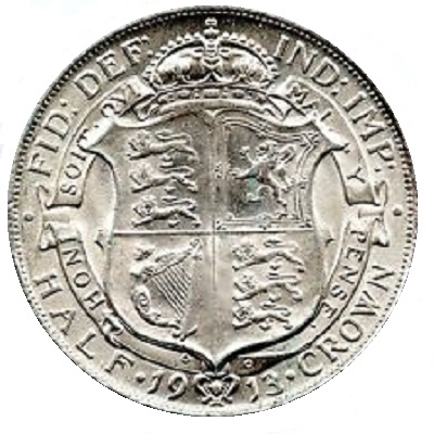 1913 Half Crown Value