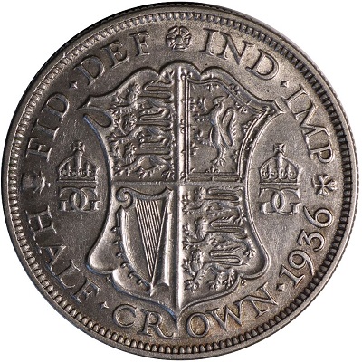 UK Half Crown 1936 Value