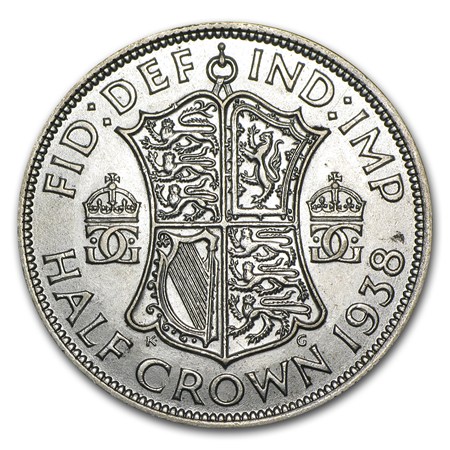 UK Half Crown 1938 Value