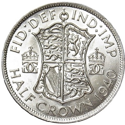 UK Half Crown 1940 Value