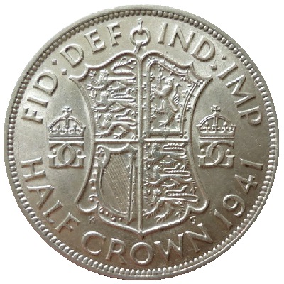 UK Half Crown 1941 Value
