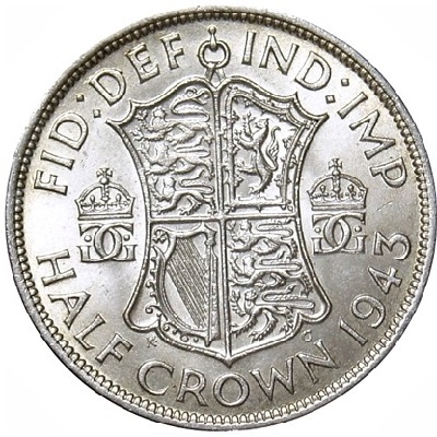 UK Half Crown 1943 Value