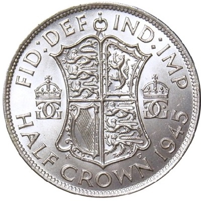 UK Half Crown 1945 Value