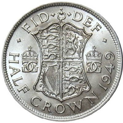1949 Half Crown Value
