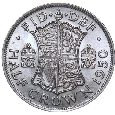 UK Half Crown 1950 Value