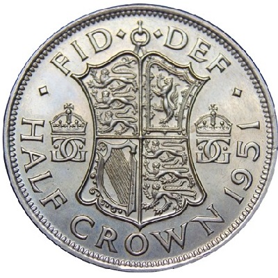 UK Half Crown 1951 Value