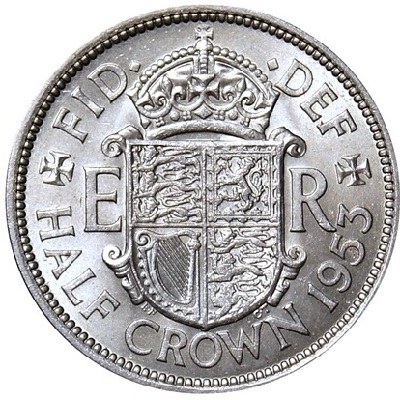 1953 Half Crown Value
