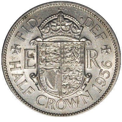UK Half Crown 1956 Value