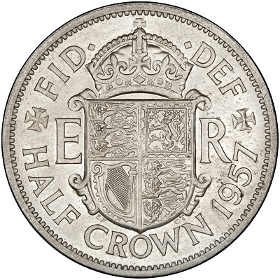 UK Half Crown 1957 Value