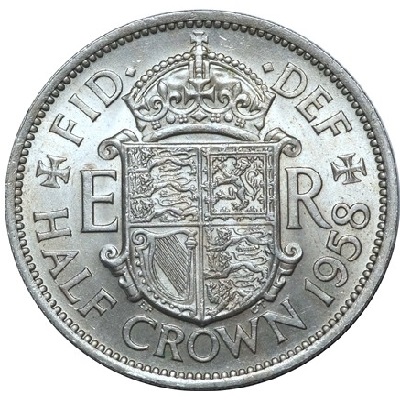 UK Half Crown 1958 Value