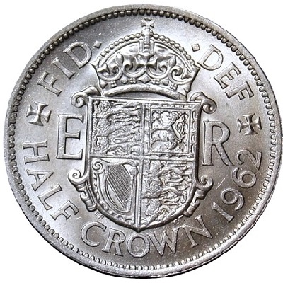 UK Half Crown 1962 Value