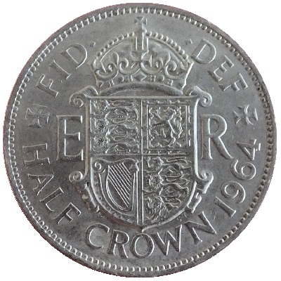 UK Half Crown 1964 Value