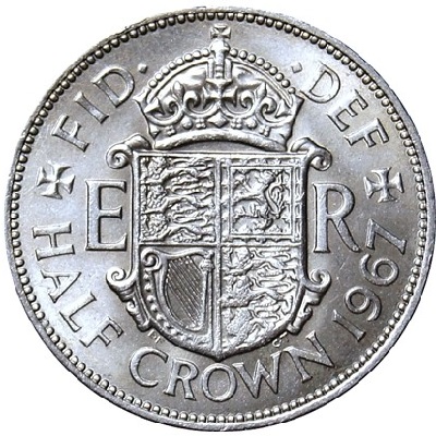 UK Half Crown 1967 Value
