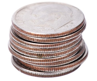 89% Silver, 11% Copper Dime 1833 Value