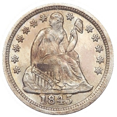 Dime 1845 Value