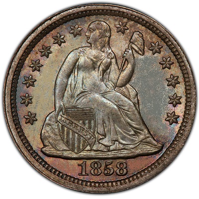 Dime 1858 Value