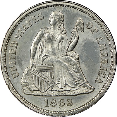 Dime 1862 Value