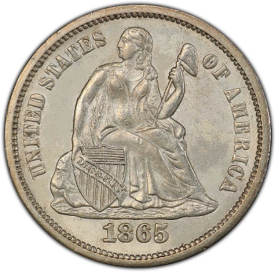 Dime 1865 Value