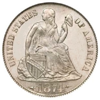 Dime 1874 Value