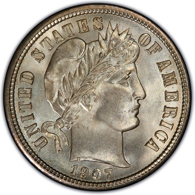 1907 US Dime Value