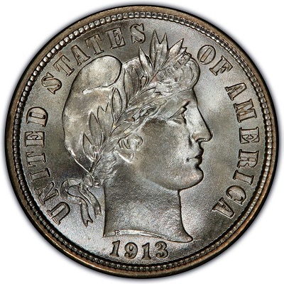 US 1913 Dime Value