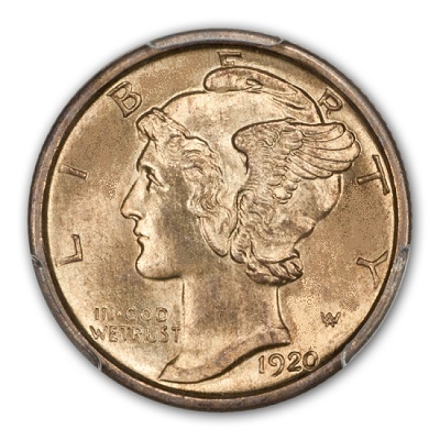 US 1920 Dime Value