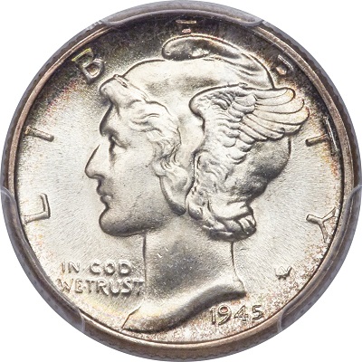 US 1945 Dime Value