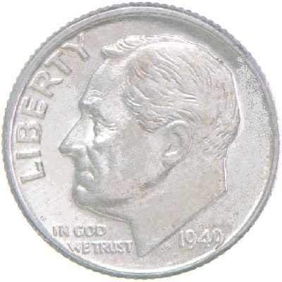 US 1949 Dime Value