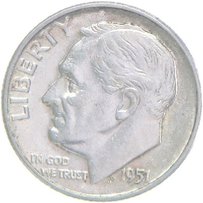 US 1951 Dime Value