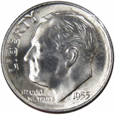 US 1955 Dime Value