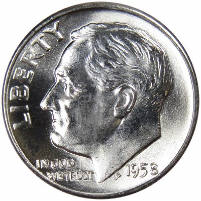 US 1958 Dime Value