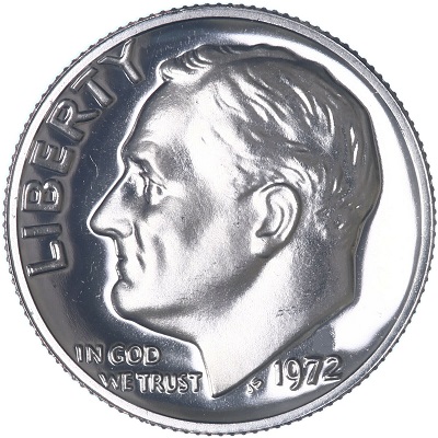 US 1972 Dime Value