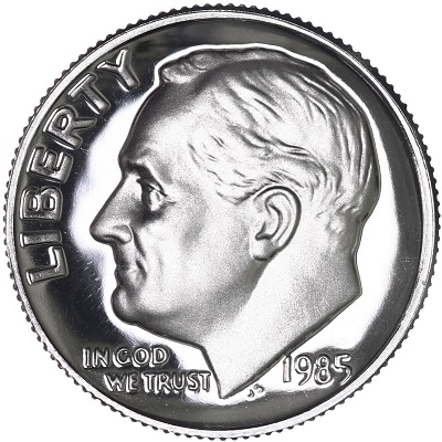 US 1985 Dime Value