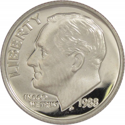 US 1988 Dime Value