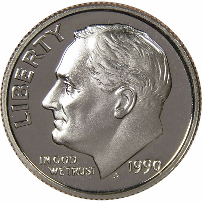 US 1990 Dime Value