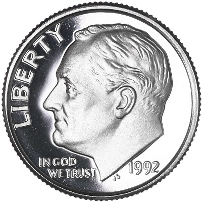 US 1992 Dime Value