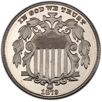 1879 US nickel, five-cent coin