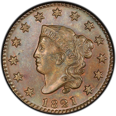 One Cent 1821 Value
