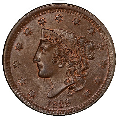 One Cent 1839 Value
