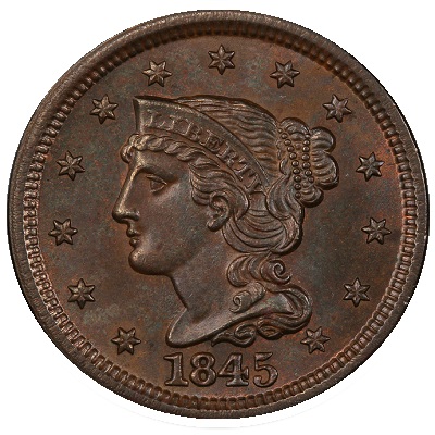 One Cent 1845 Value