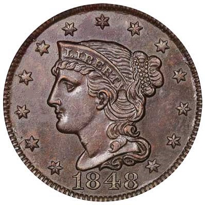 One Cent 1848 Value