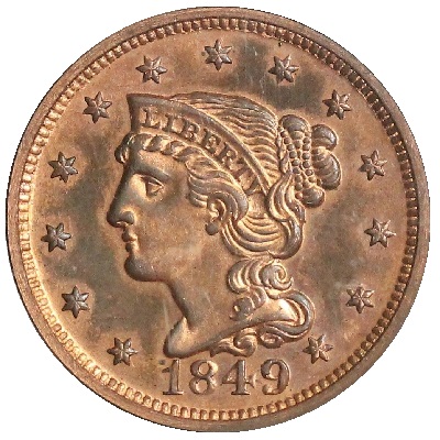 One Cent 1849 Value