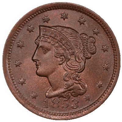 One Cent 1853 Value