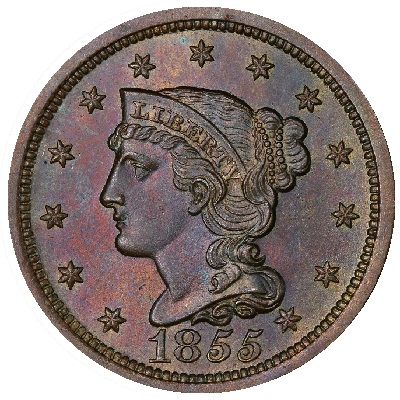 One Cent 1855 Value